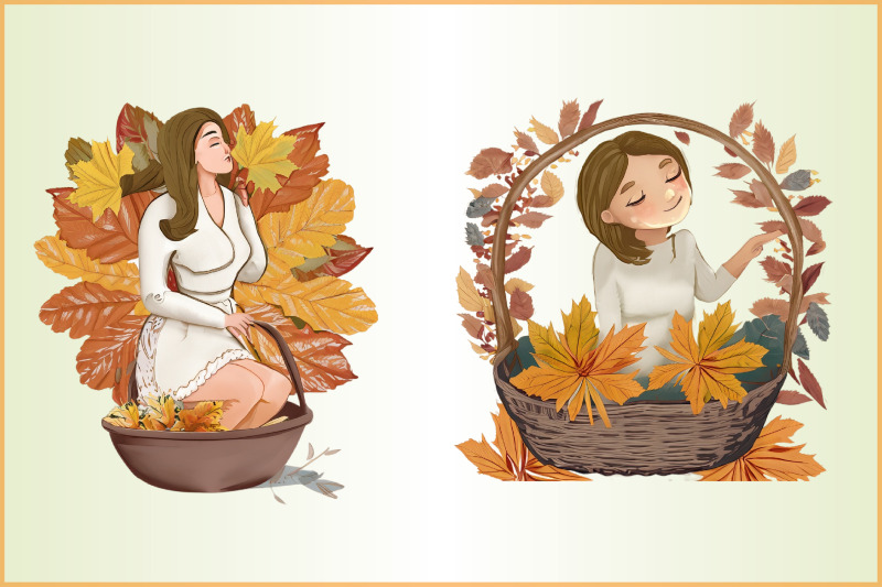 watercolor-autumn-girl-clipart-set