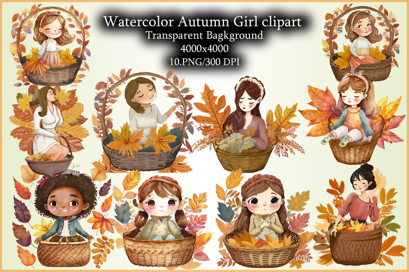 watercolor-autumn-girl-clipart-set