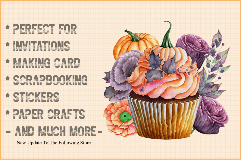 watercolor-halloween-cupcake-and-clipart