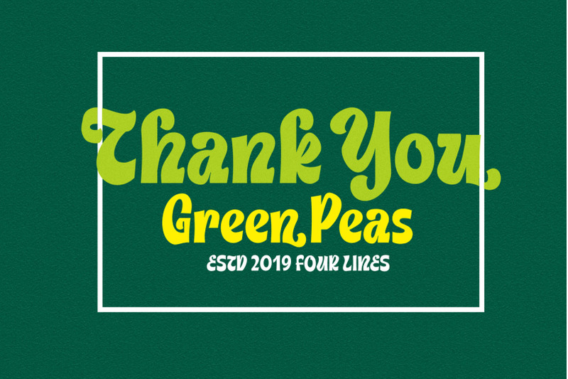 green-peas-decorative-font