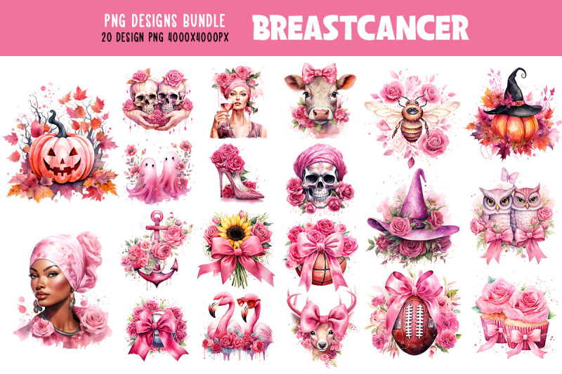 breast-cancer-pink-rose-sparkle-bundle