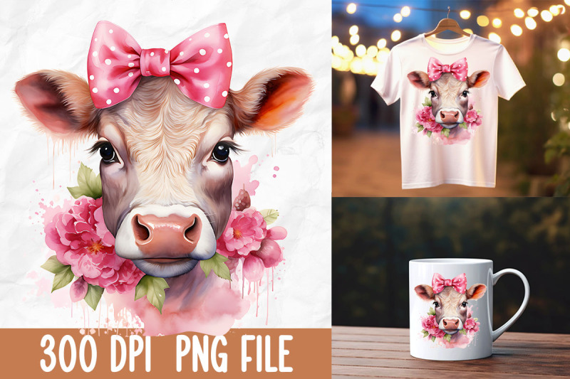 breast-cancer-pink-cow-row-ribbon