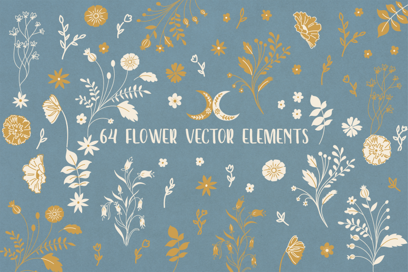 monochrome-earth-insects-svg-boho-floral-svg-bundle-wildflower-flow