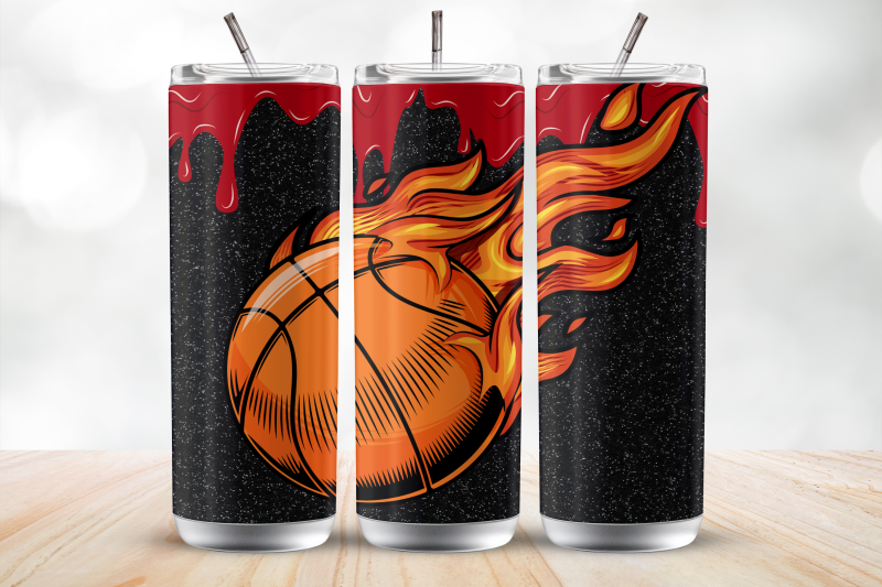 fire-basketball-20-oz-tumbler-wrap-sublimation-design