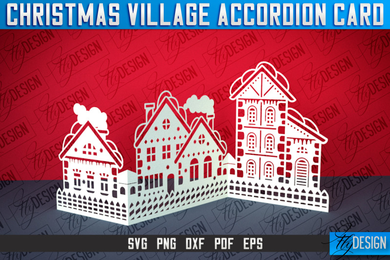 christmas-village-accordion-card-paper-cut-svg-home-design