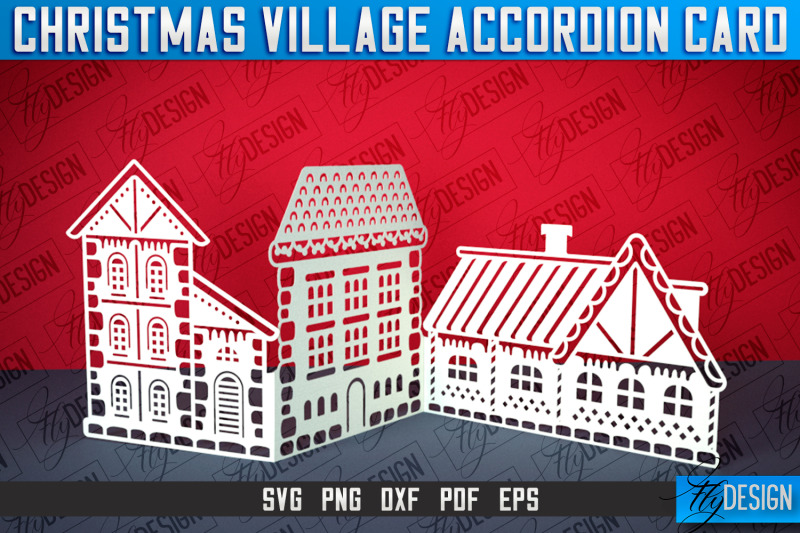 christmas-village-accordion-card-paper-cut-svg-home-design