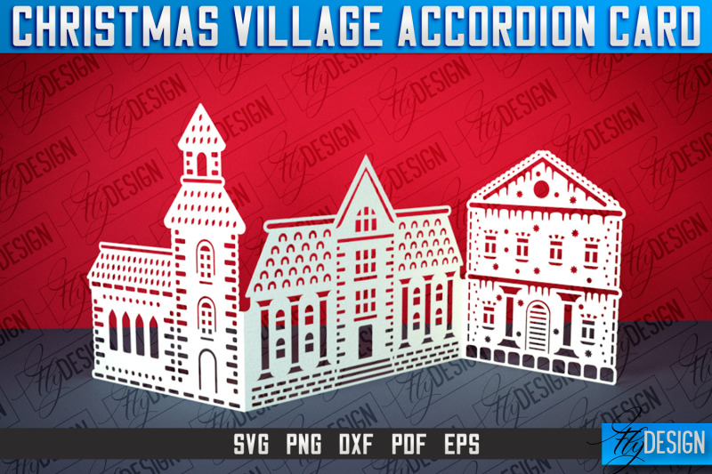 christmas-village-accordion-card-paper-cut-svg-home-design