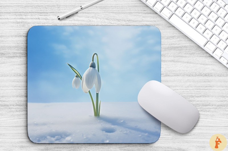 frosted-snowdrop-flower-mouse-pad-design