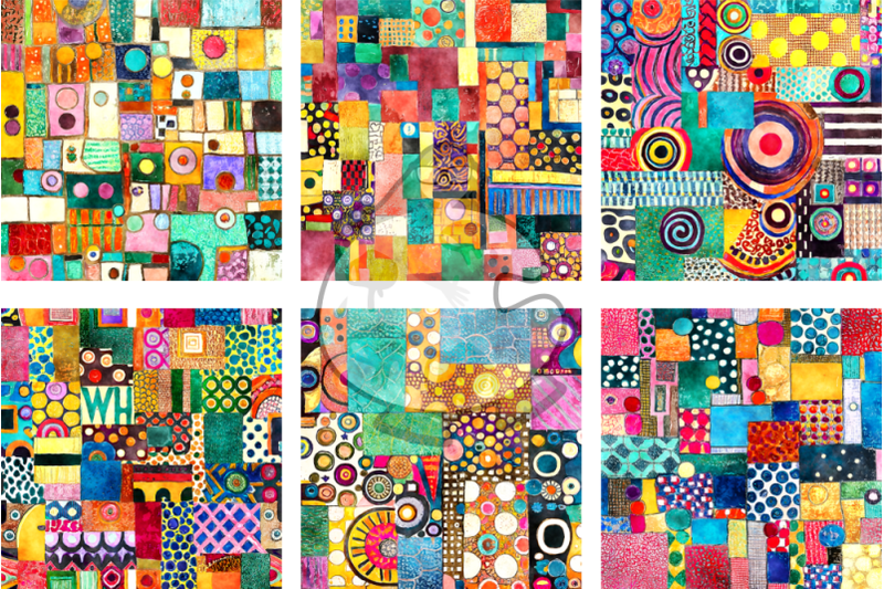 patchwork-patterns-transparent-watercolor-papers
