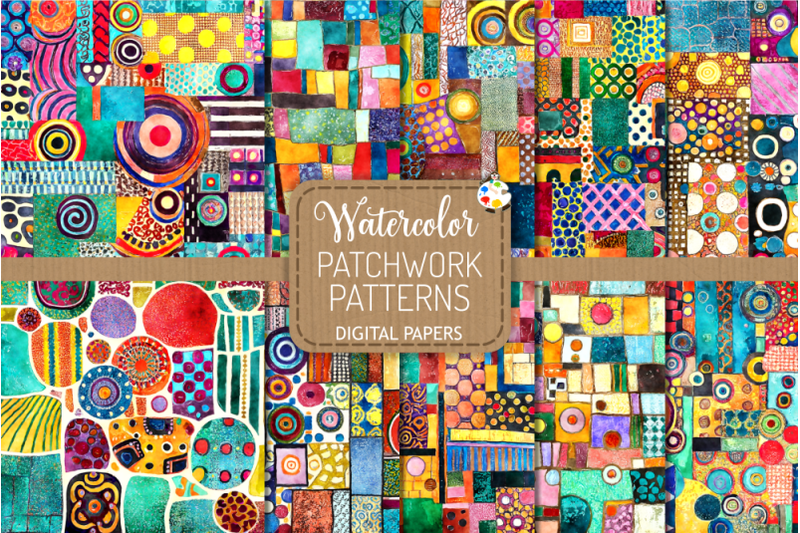 patchwork-patterns-transparent-watercolor-papers