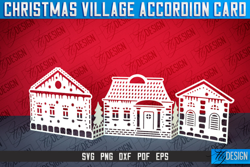 christmas-village-accordion-card-paper-cut-svg-home-design