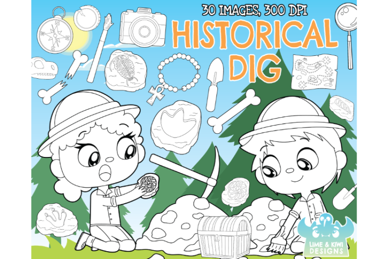 historical-dig-digital-stamps-lime-and-kiwi-designs