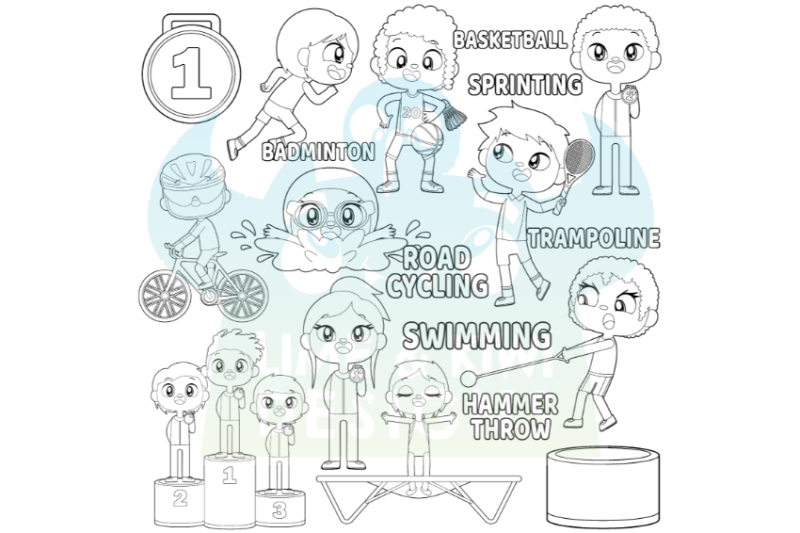 competitive-sports-games-summer-pack-2-digital-stamps