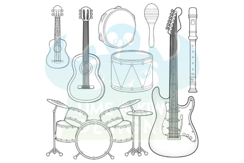 musical-instruments-digital-stamps-lime-and-kiwi-designs