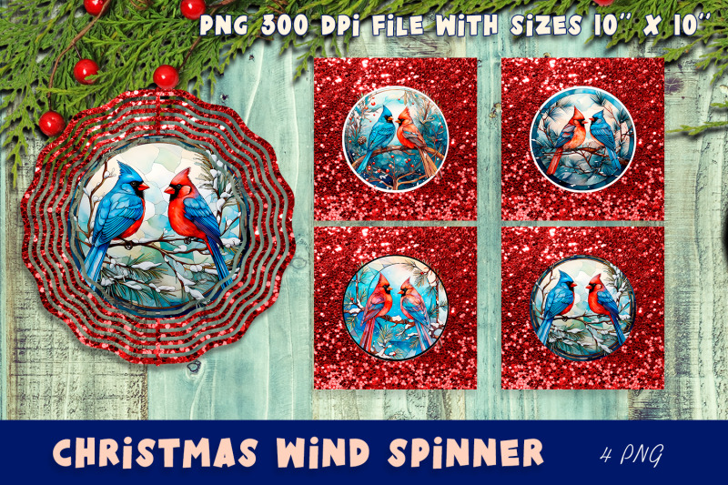 christmas-wind-spinner-cardinal-wind-spinner-sublimation