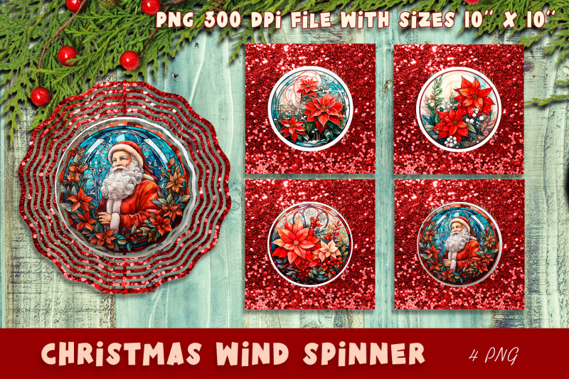 christmas-wind-spinner-sublimation-santa-and-poinsettia