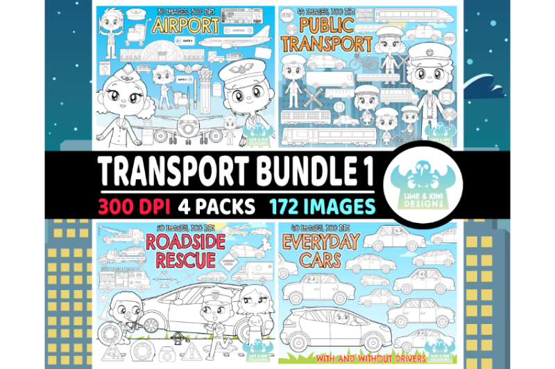 transport-bundle-1-digital-stamps-1-lime-and-kiwi-designs