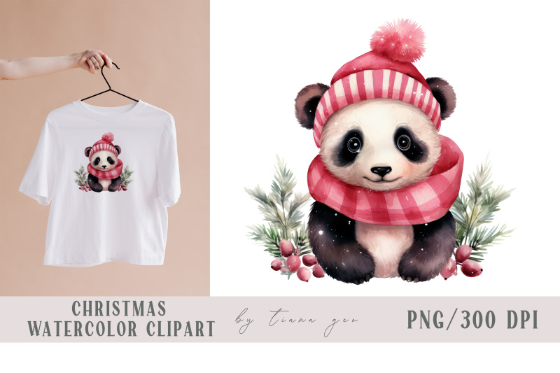 cute-watercolor-christmas-santa-panda-clipart-1-png-file