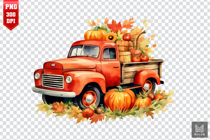 watercolor-harvest-red-truck-clipart