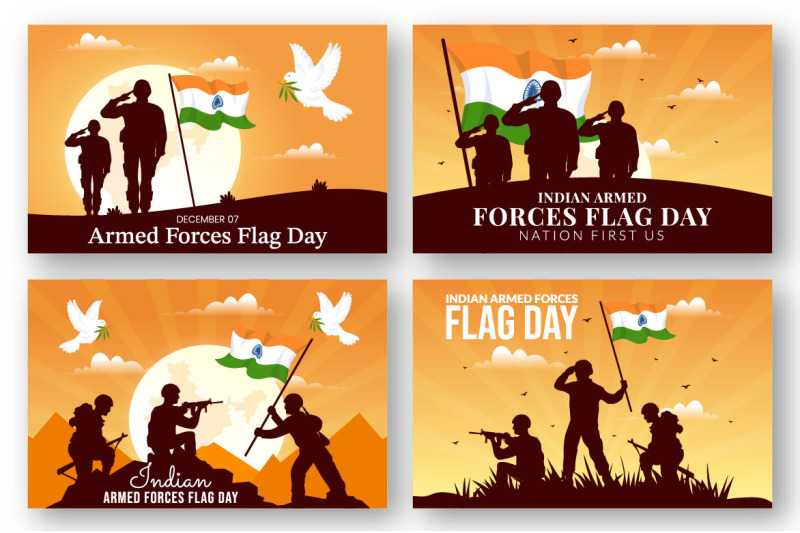 10-indian-armed-forces-flag-day-illustration