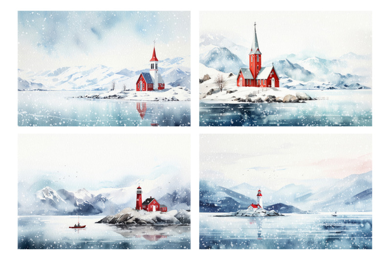 nordic-watercolour-landscape-backgrounds