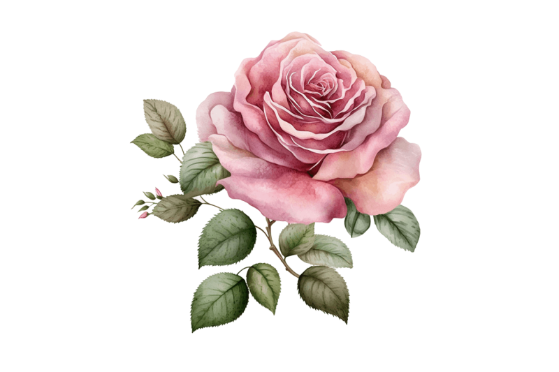pink-watercolor-roses-clipart-bundle