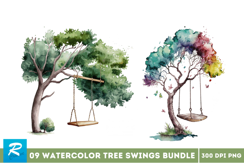 watercolor-tree-swings-clipart-bundle