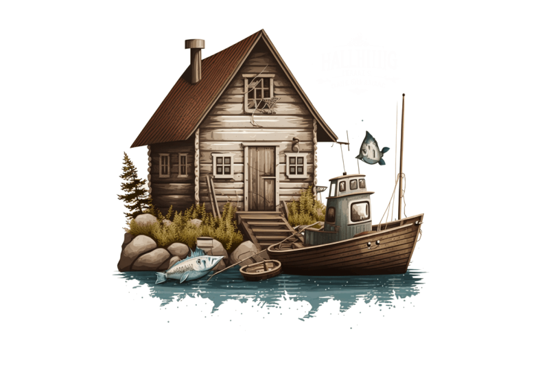 watercolor-fishing-lodge-clipart-bundle
