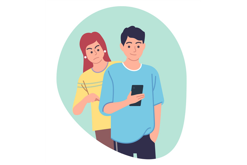 curious-girl-tries-to-sneak-peek-at-phone-of-guy-who-uses-social-media