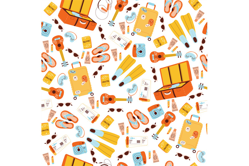 seamless-pattern-with-items-for-vacation-trip-summer-tourism-backgrou