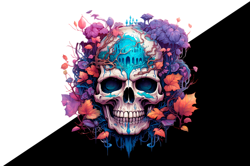 floral-skull-watercolor-clipart