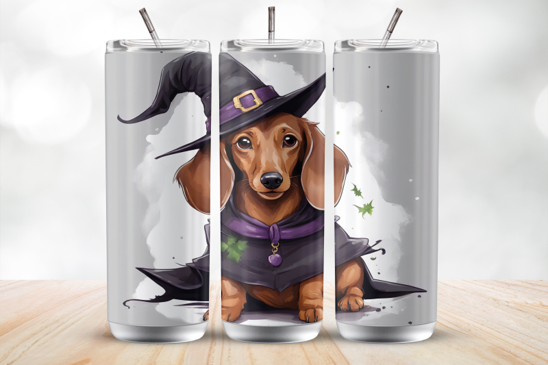 cute-halloween-dachshund-20-oz-tumbler-wrap-sublimation-design