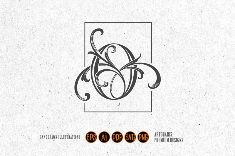 letter-o-monogram-logo-vintage-elegance-flourish-monochrome