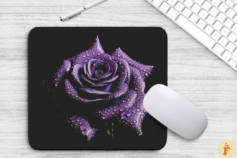 romantic-purple-rose-mouse-pad-design