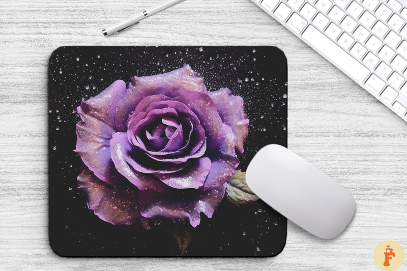 romantic-purple-rose-mouse-pad-design