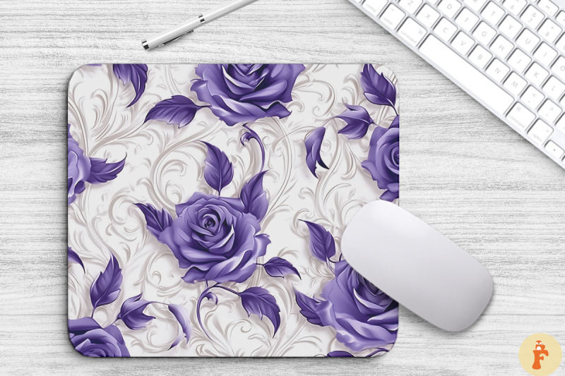 royal-violet-glossy-roses-mouse-pad