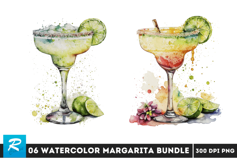 watercolor-margarita-clipart-bundle