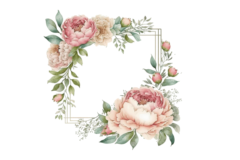 watercolor-pink-peony-frames-clipart-bundle