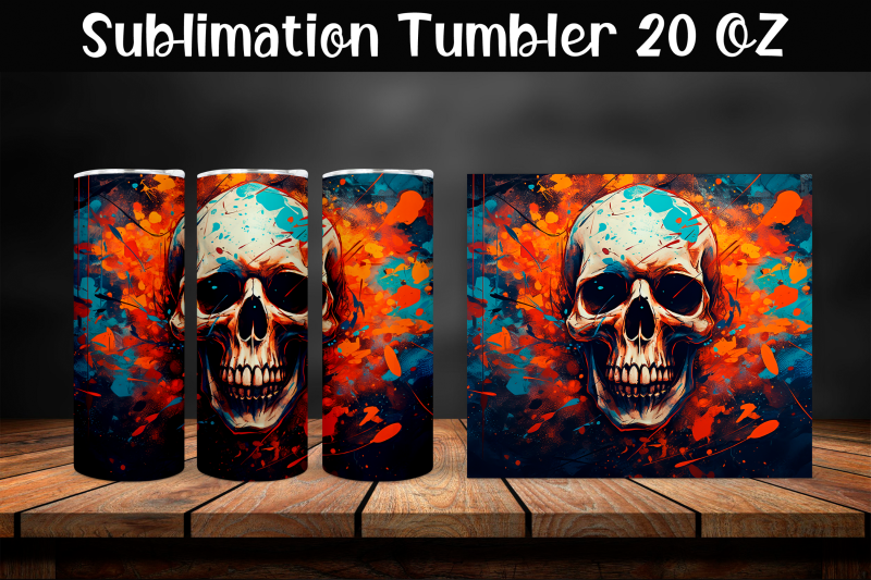 skull-sublimation-tumbler-wrap-20-oz