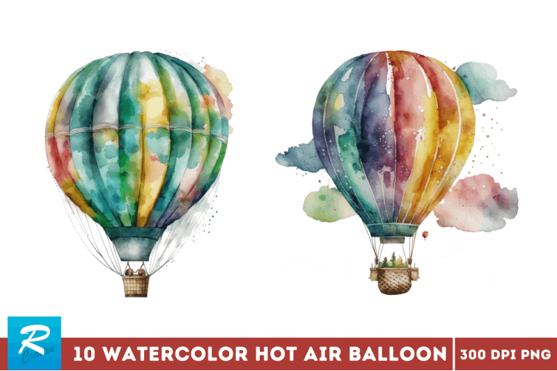 watercolor-hot-air-balloon-clipart-bundle