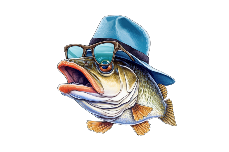 cool-bass-fish-sublimation-clipart-bundle
