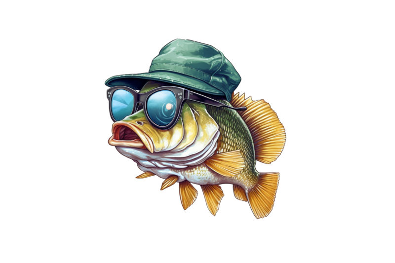 cool-bass-fish-sublimation-clipart-bundle