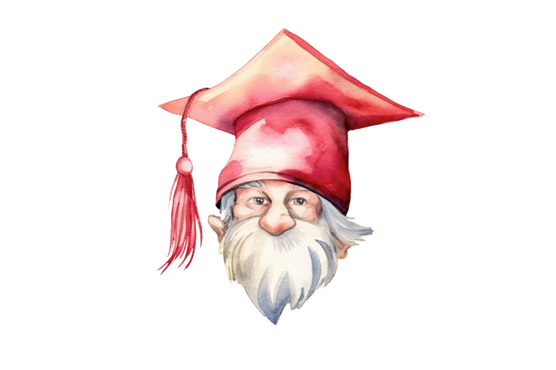 watercolor-gnome-graduate-clipart-bundle