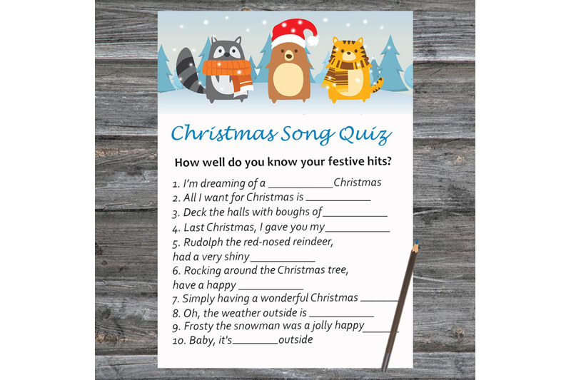 winter-animals-christmas-card-christmas-song-trivia-game-printable