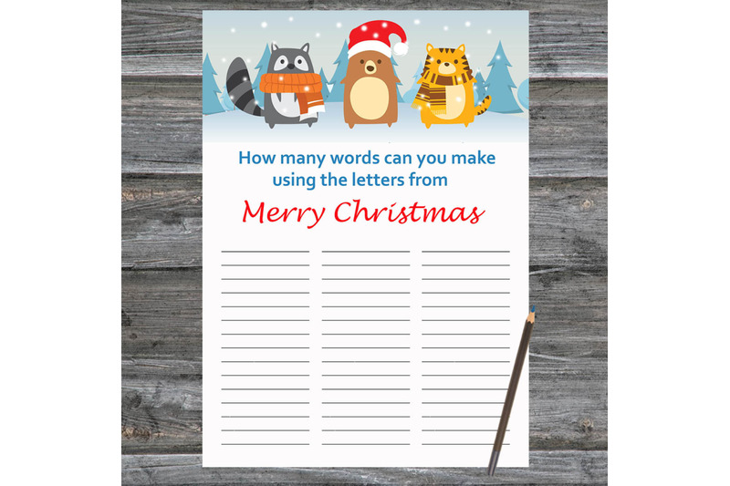 winter-animal-xmas-card-how-many-words-can-you-make-frommerrychristmas