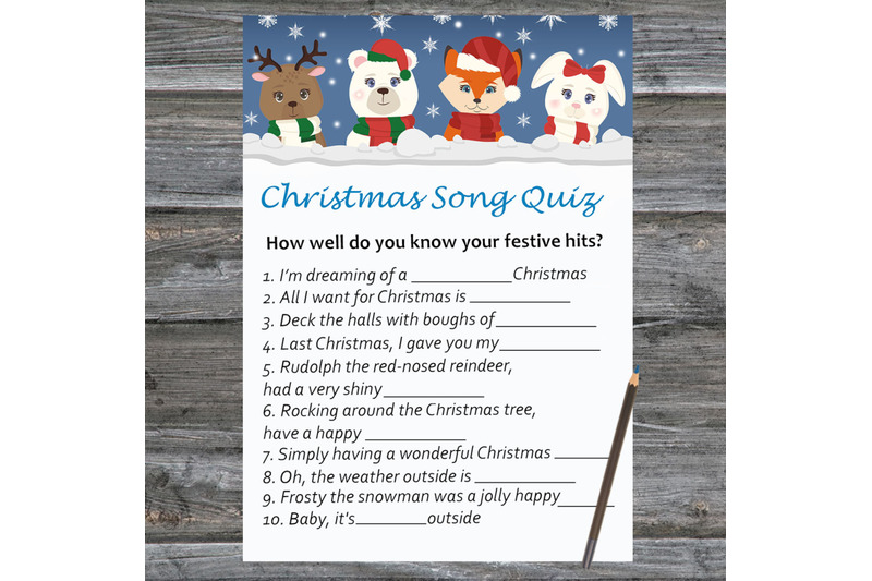 winter-animals-christmas-card-christmas-song-trivia-game-printable