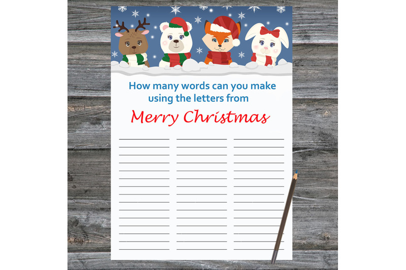 winter-animal-xmas-card-how-many-words-can-you-make-frommerrychristmas