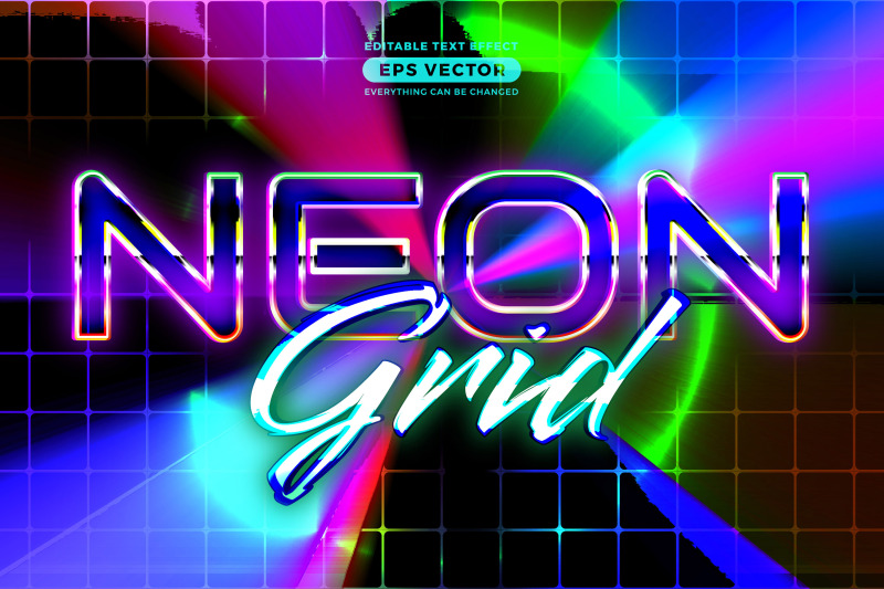 neon-grid-editable-text-style-effect-in-retro-look-design-with-experim
