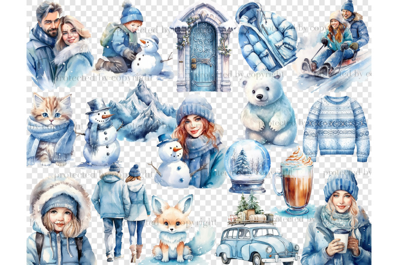 cold-winter-clipart-blue-christmas-png-bundle