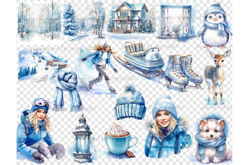 cold-winter-clipart-blue-christmas-png-bundle